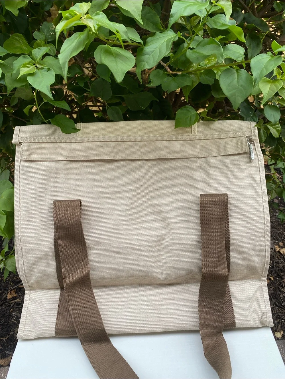 Maclaren Park Bag Beige Brown Stroller Diaper Tote NWT